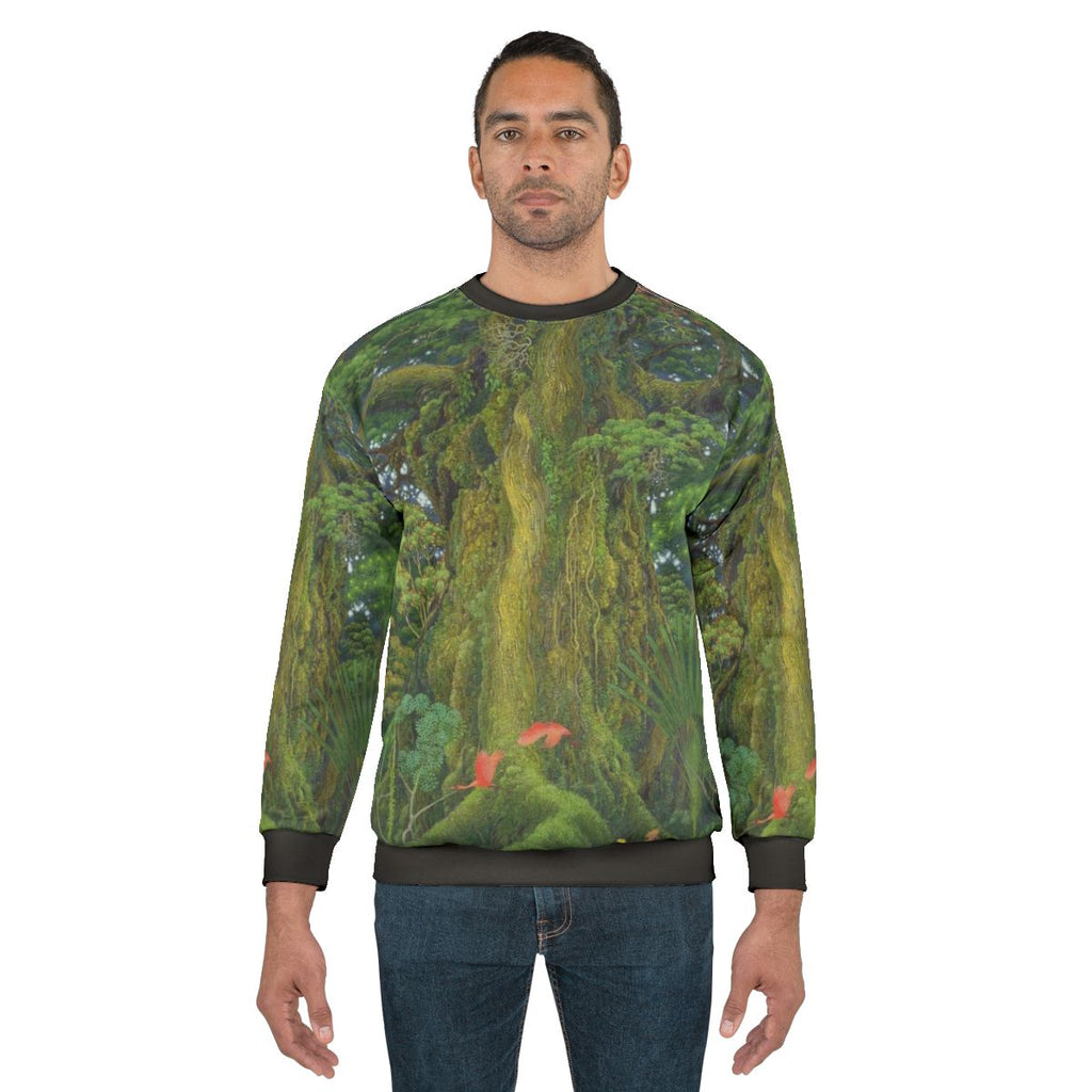Secret of Mana Inspired Sweatshirt with Mana Tree Landscape