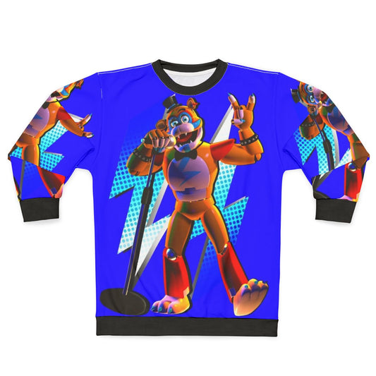Glamrock Freddy Security Breach Sweatshirt featuring the iconic character from the Five Nights at Freddy's video game series