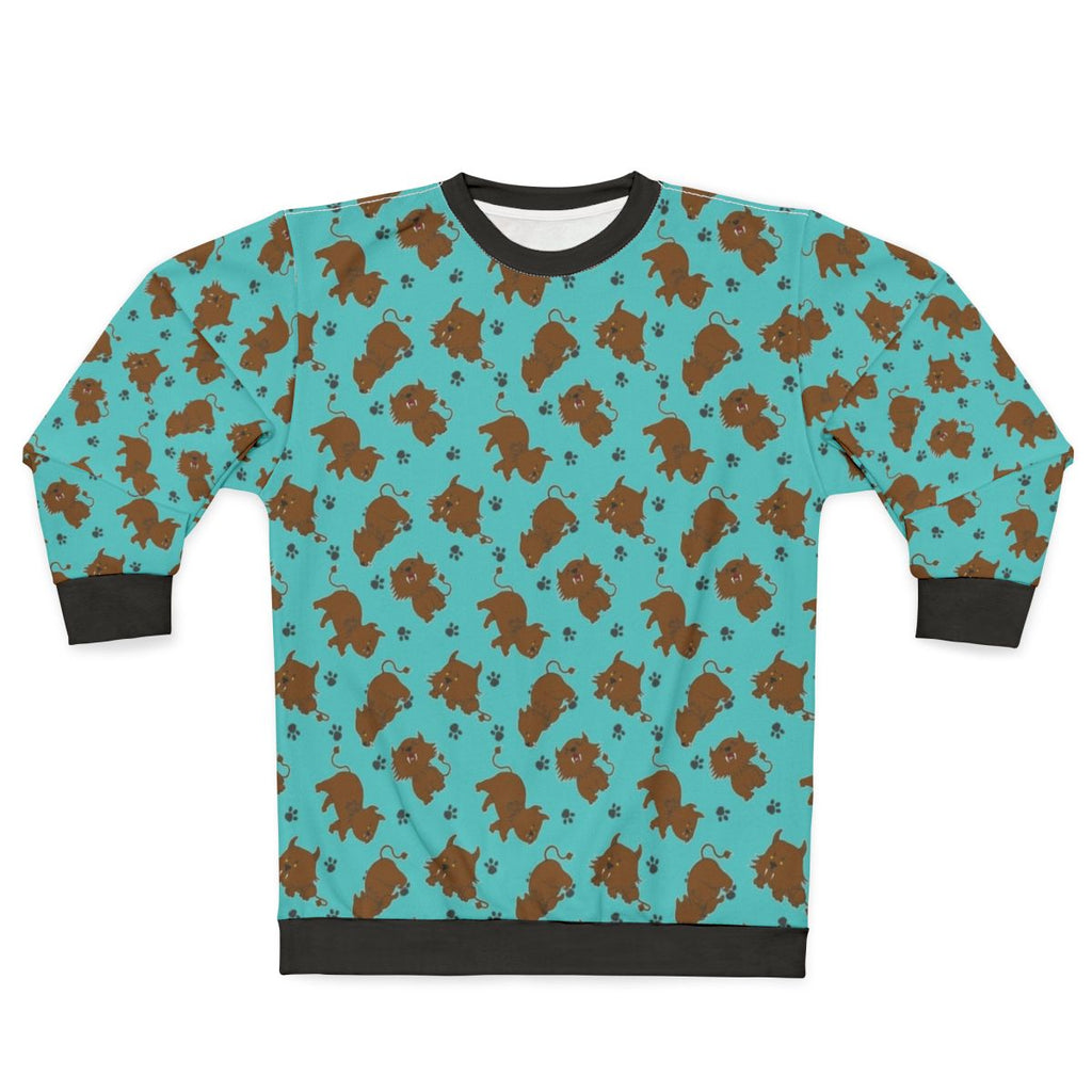 Sehlat pattern graphic sweatshirt featuring a cute Vulcan animal design
