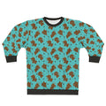 Sehlat pattern graphic sweatshirt featuring a cute Vulcan animal design