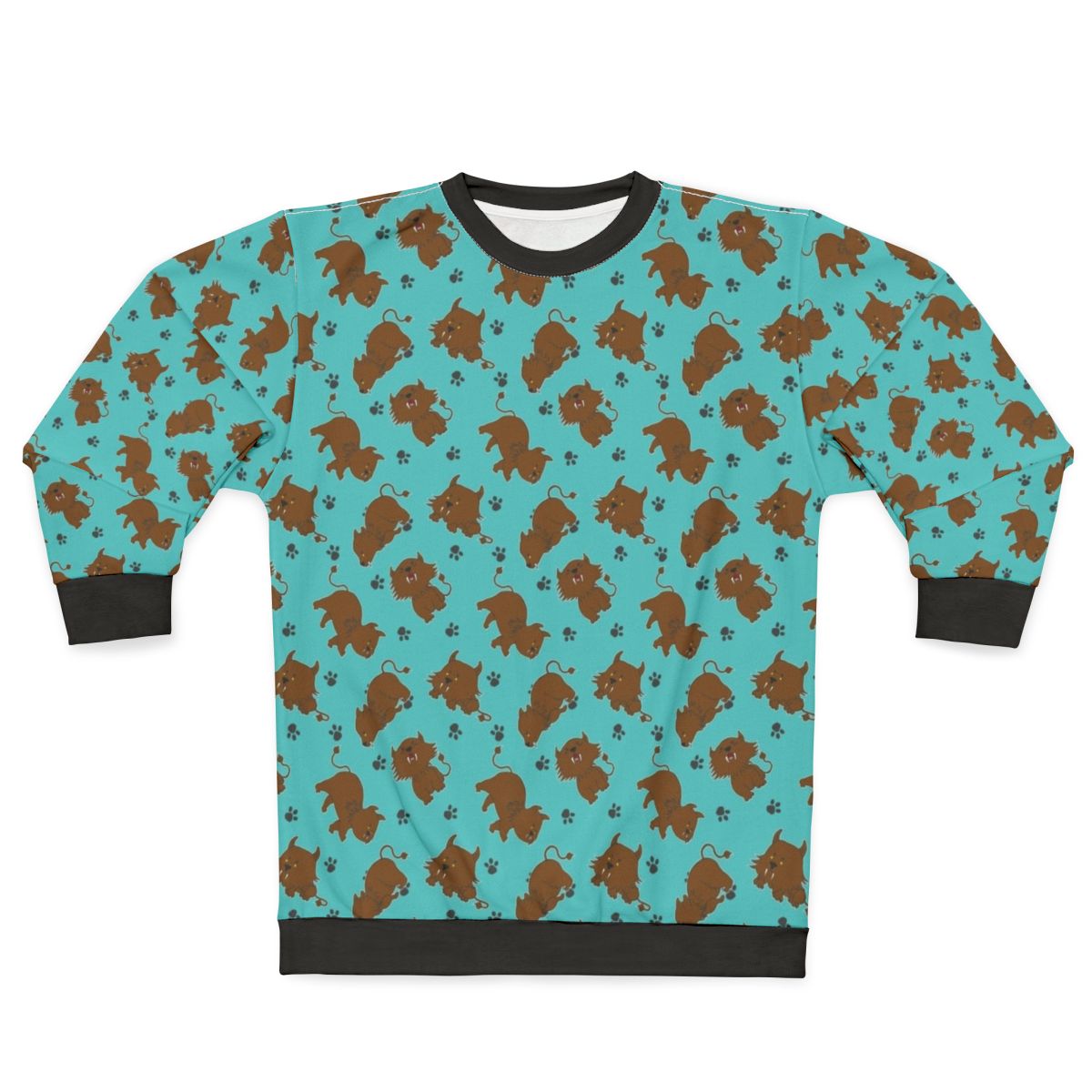 Sehlat pattern graphic sweatshirt featuring a cute Vulcan animal design