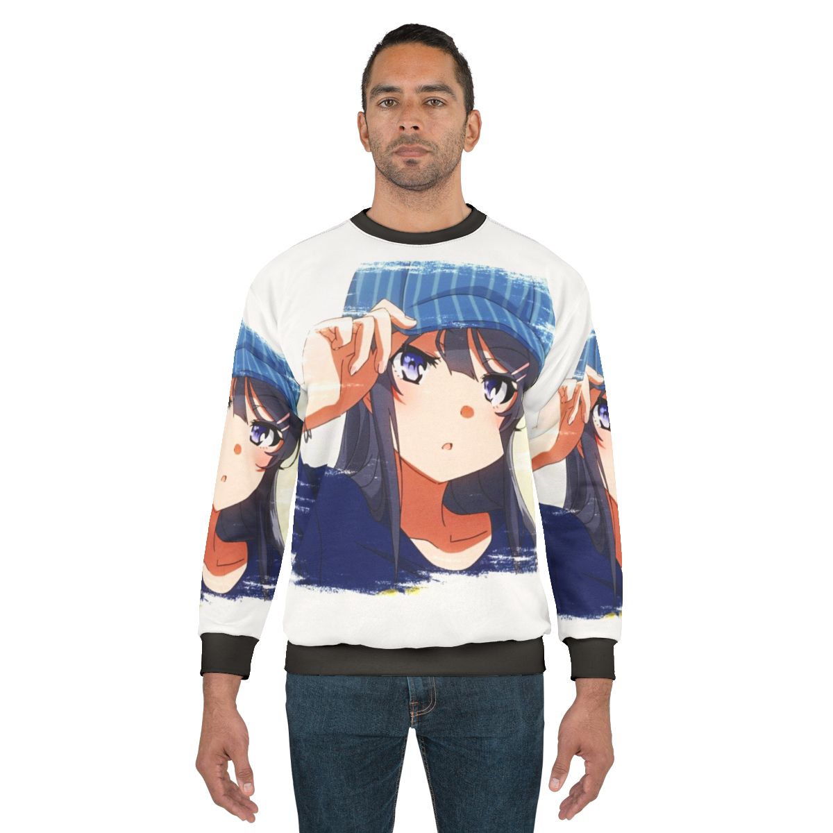 Mai Sakurajima from Seishun Buta Yaro anime design on sweatshirt
