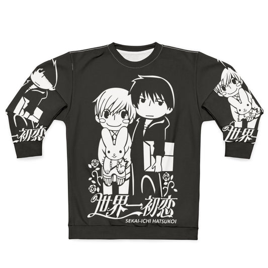 Sekai Ichi Hatsukoi Anime Sweatshirt featuring Ritsu Onodera and Masamune Takano