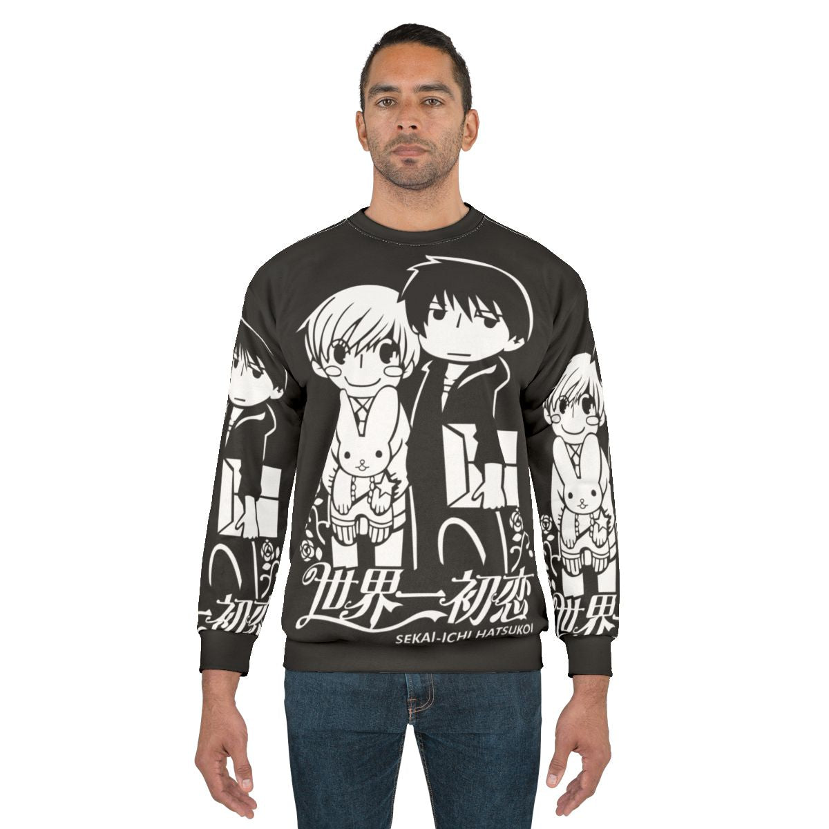 Sekai Ichi Hatsukoi Anime Sweatshirt featuring Ritsu Onodera and Masamune Takano