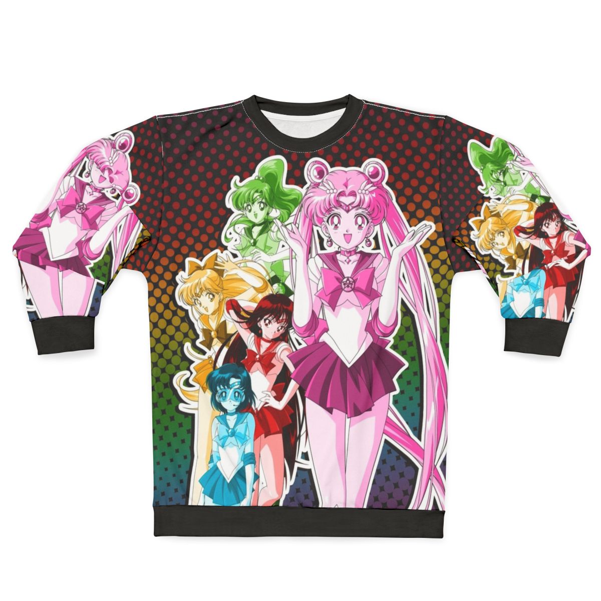 Colorful anime-inspired magical girl sweatshirt