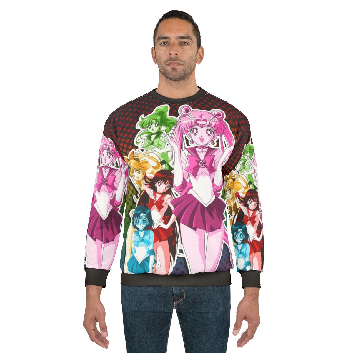 Colorful anime-inspired magical girl sweatshirt
