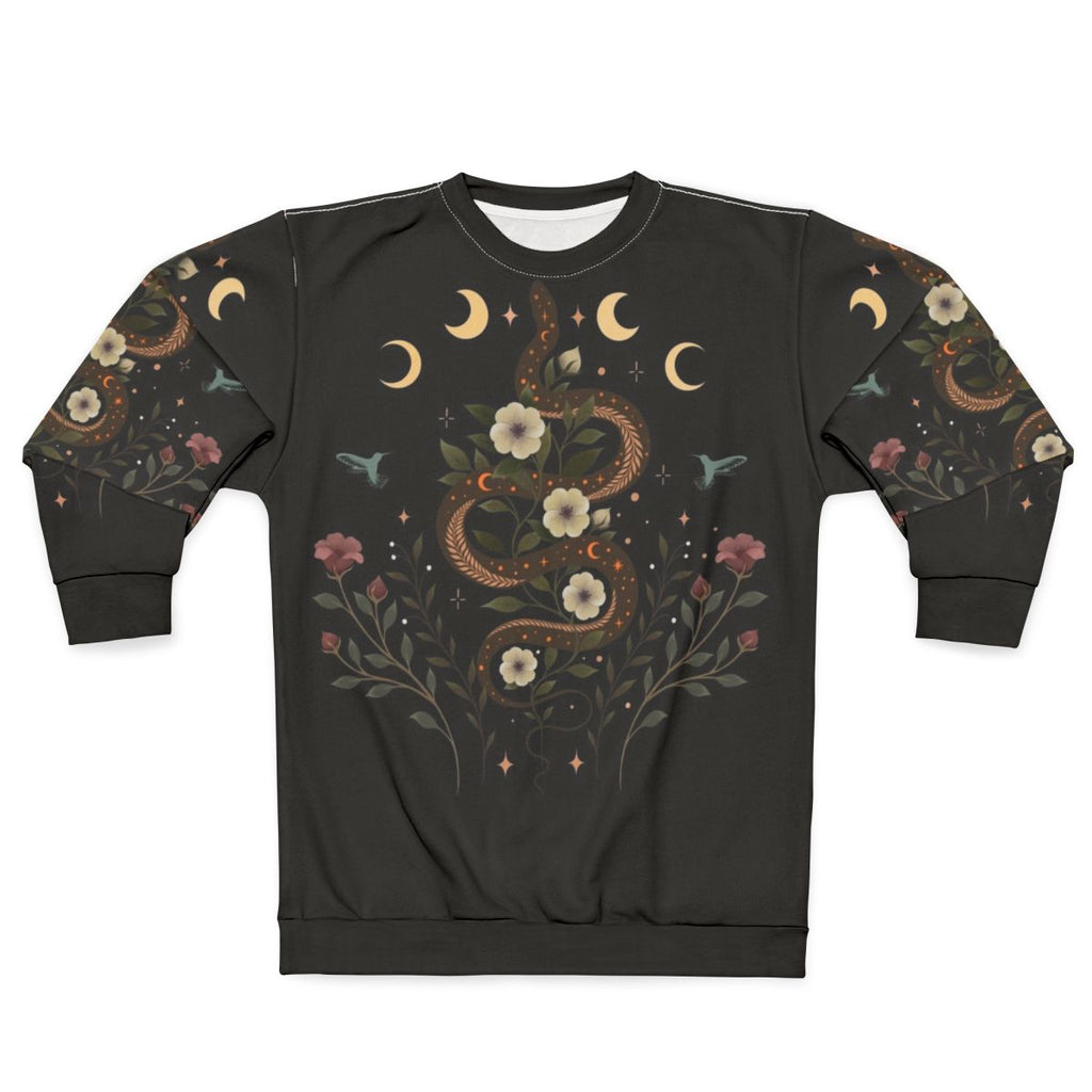Boho botanical serpent moon sweatshirt