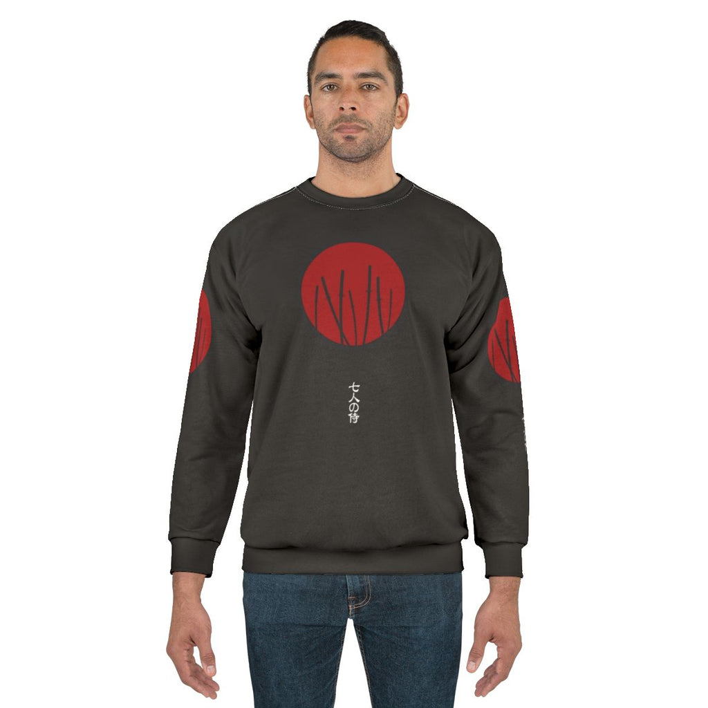 Seven Samurai inspired sweatshirt with katana design