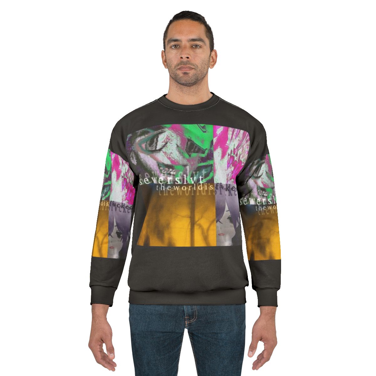 Sewerslvt "The World Is Fvcked" Album Cover Sweatshirt