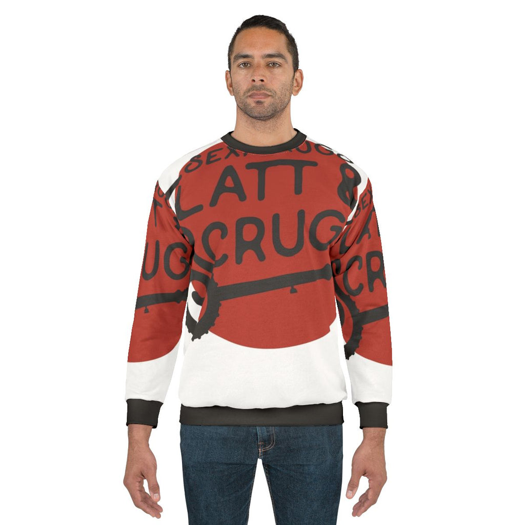 Bluegrass banjo music sweatshirt featuring sex, drugs, Flatt, and Scruggs