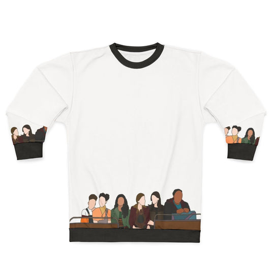 Sex Education Bus Scene Sweatshirt 2 featuring Maeve Wiley and Otis Milburn from the Netflix TV show