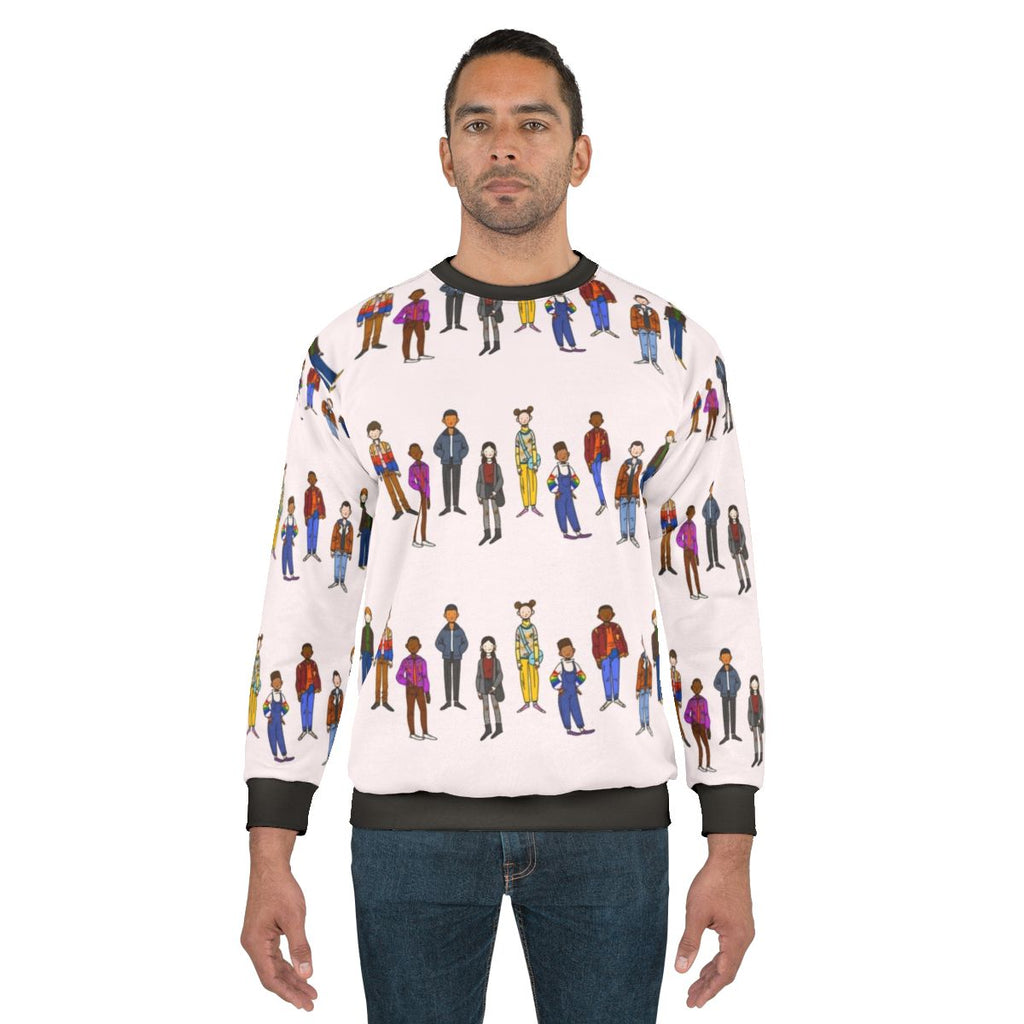 Sex Education Characters Sweatshirt with Netflix Logo
