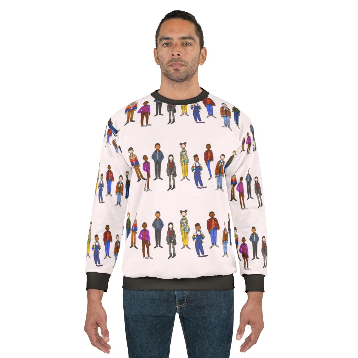 Sex Education Characters Sweatshirt with Netflix Logo