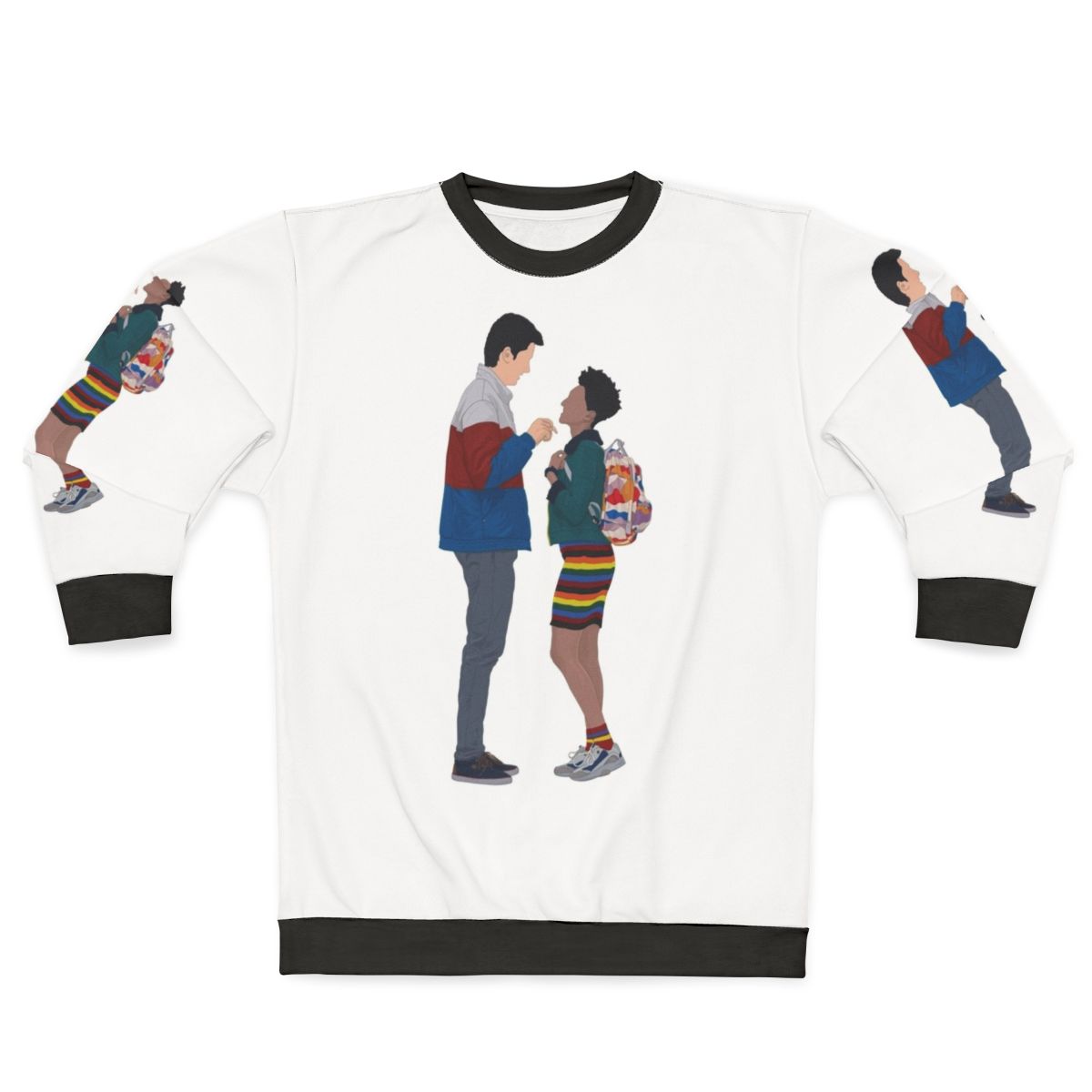 Sex Education Otis and Ola Cartoon Illustration Sweatshirt