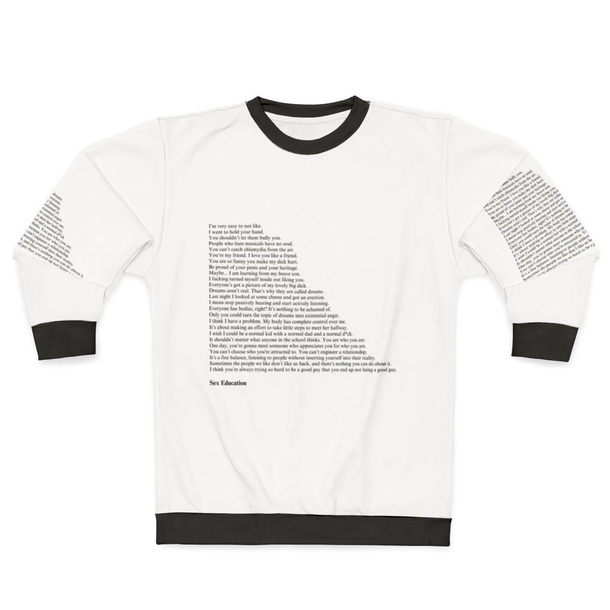 Sex Education Quotes Sweatshirt featuring Otis Milburn