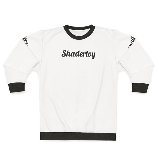 Vector graphics shadertoy sweatshirt with geometric design
