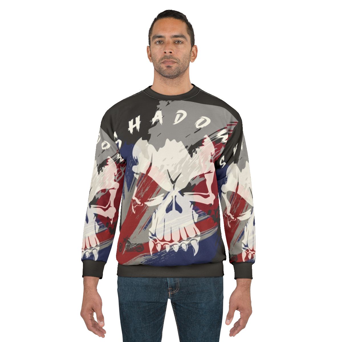 Shadow Skull Sweatshirt - Biker Apparel for Custom Cruiser Motorcycles