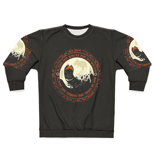 Dune Shai Hulud 2 Sweatshirt featuring the iconic sandworm of Arrakis