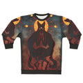 Shared consciousness spiritual sweatshirt with trippy anthropomorphic design