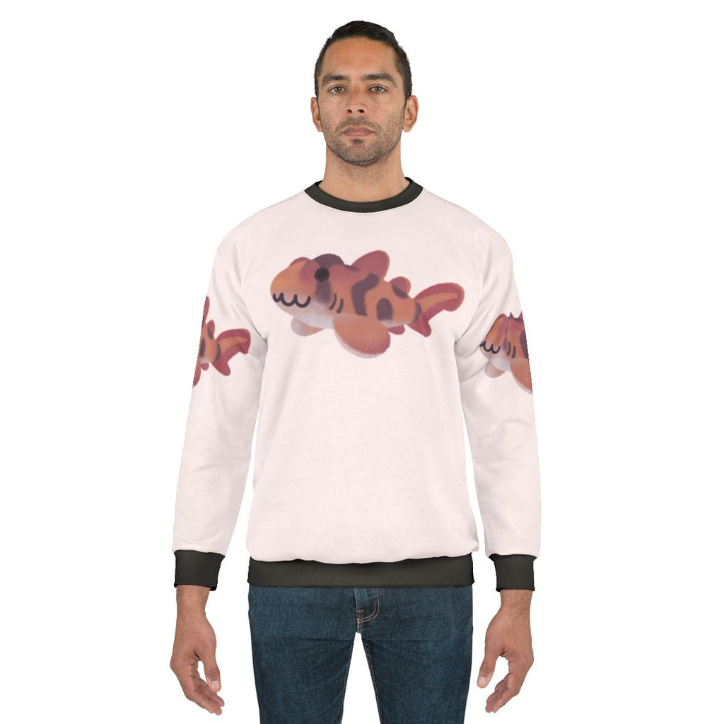 Pastel shark day sweatshirt with ocean life design