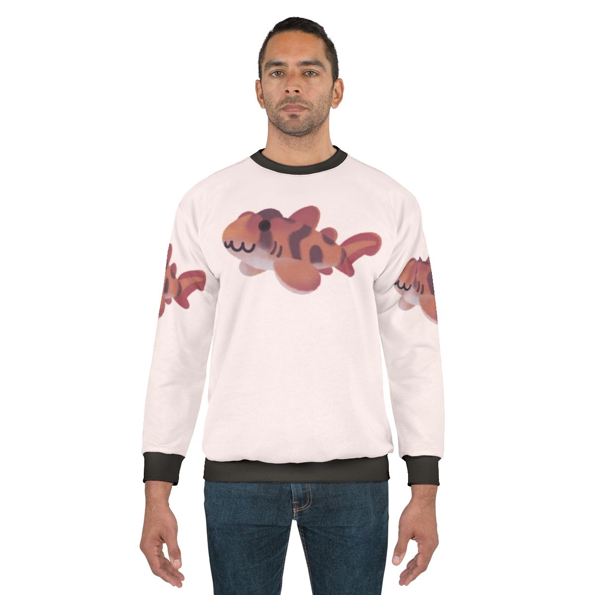 Pastel shark day sweatshirt with ocean life design