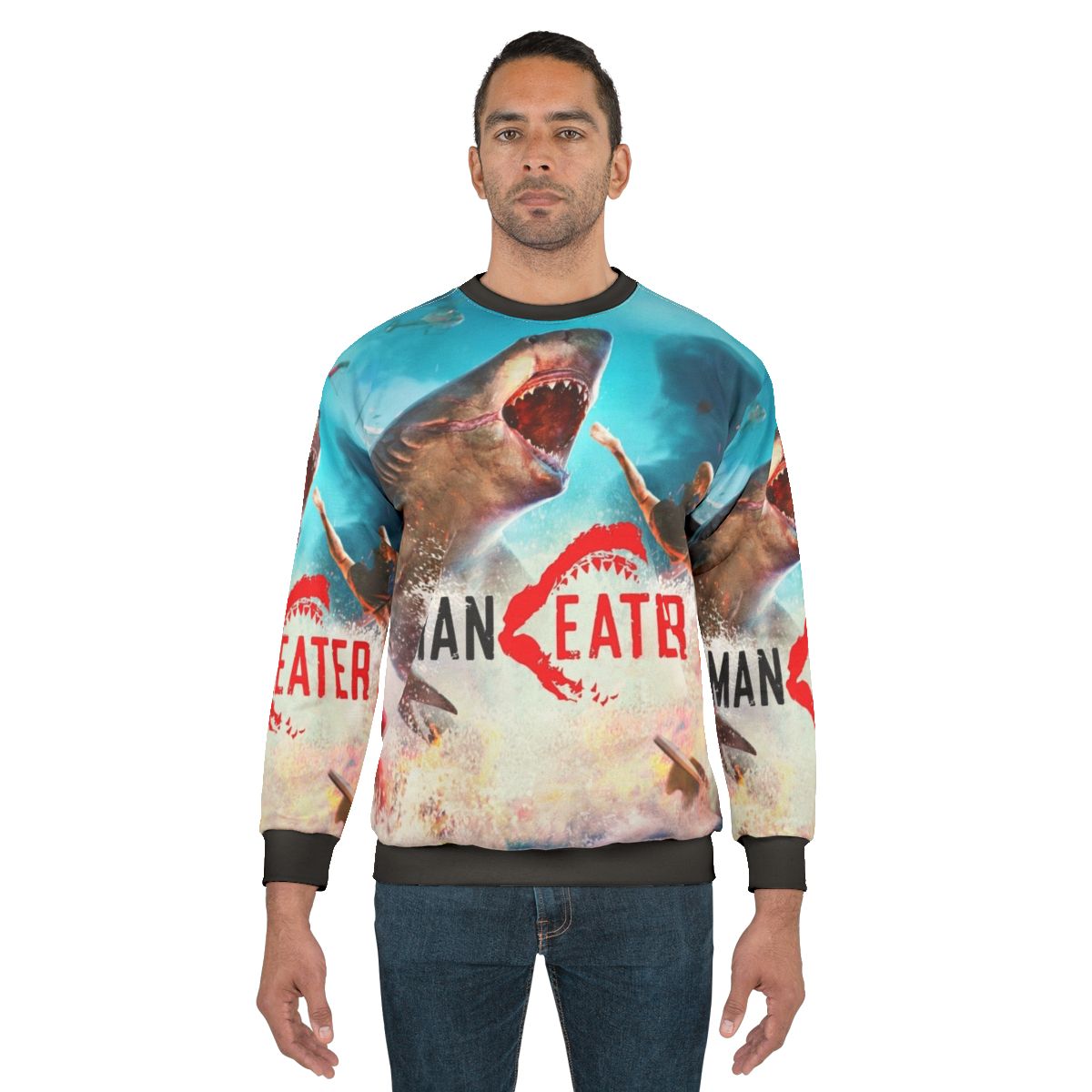Shark Eater Sweatshirt featuring a ferocious shark design