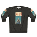 Ukiyo-e inspired shark design on a cozy sweatshirt