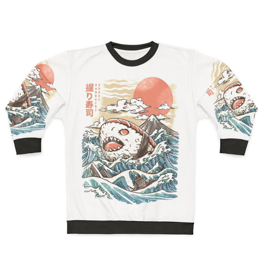Sharkiri sushi anime-style sweatshirt