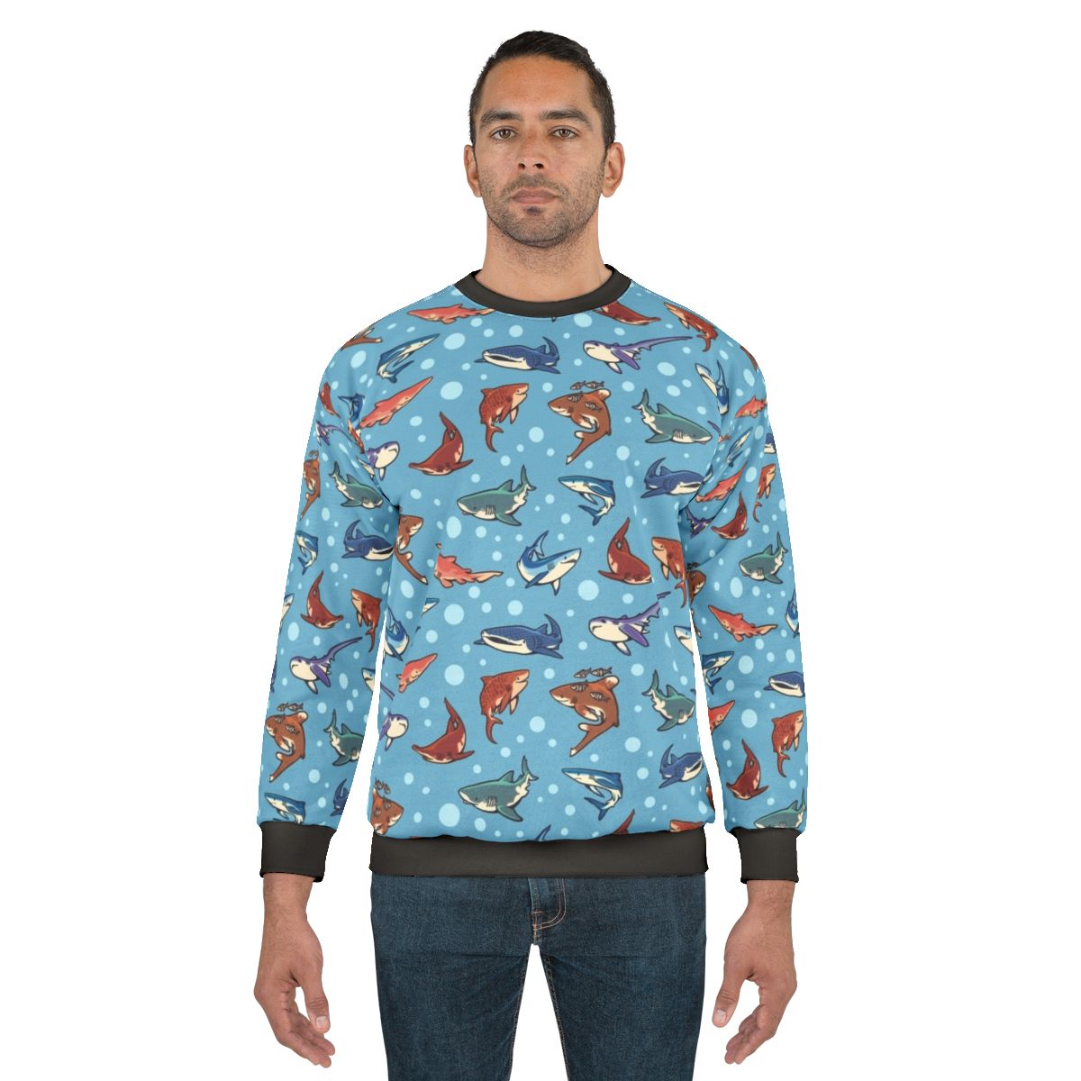 Sharks in the Light Blue Sweatshirt