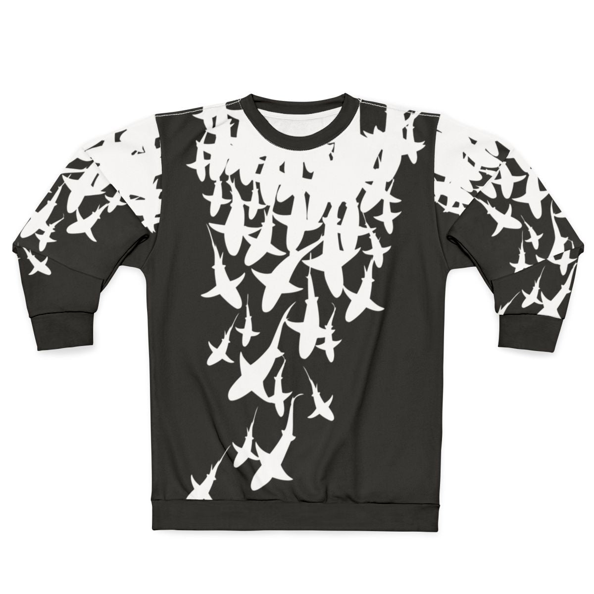 Stylish sharks sweatshirt with ocean and marine life graphic design