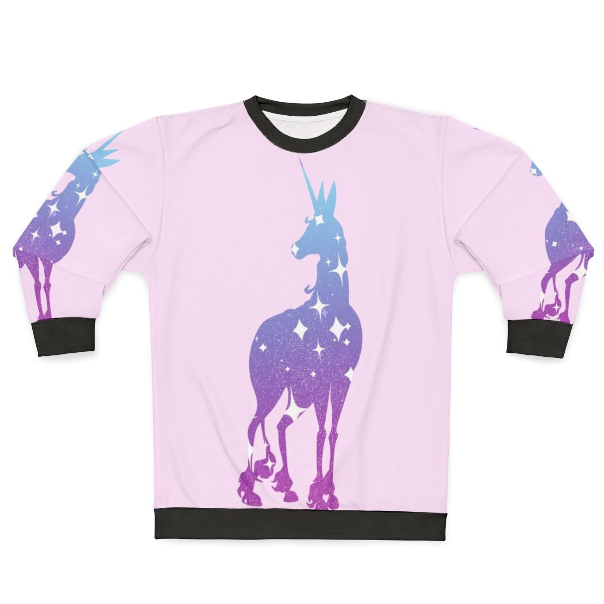 Silhouette sweatshirt featuring the last unicorn character Lady Amalthea