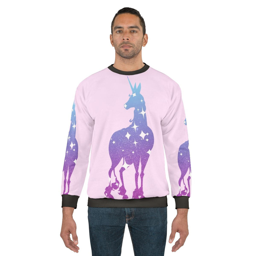 Silhouette sweatshirt featuring the last unicorn character Lady Amalthea