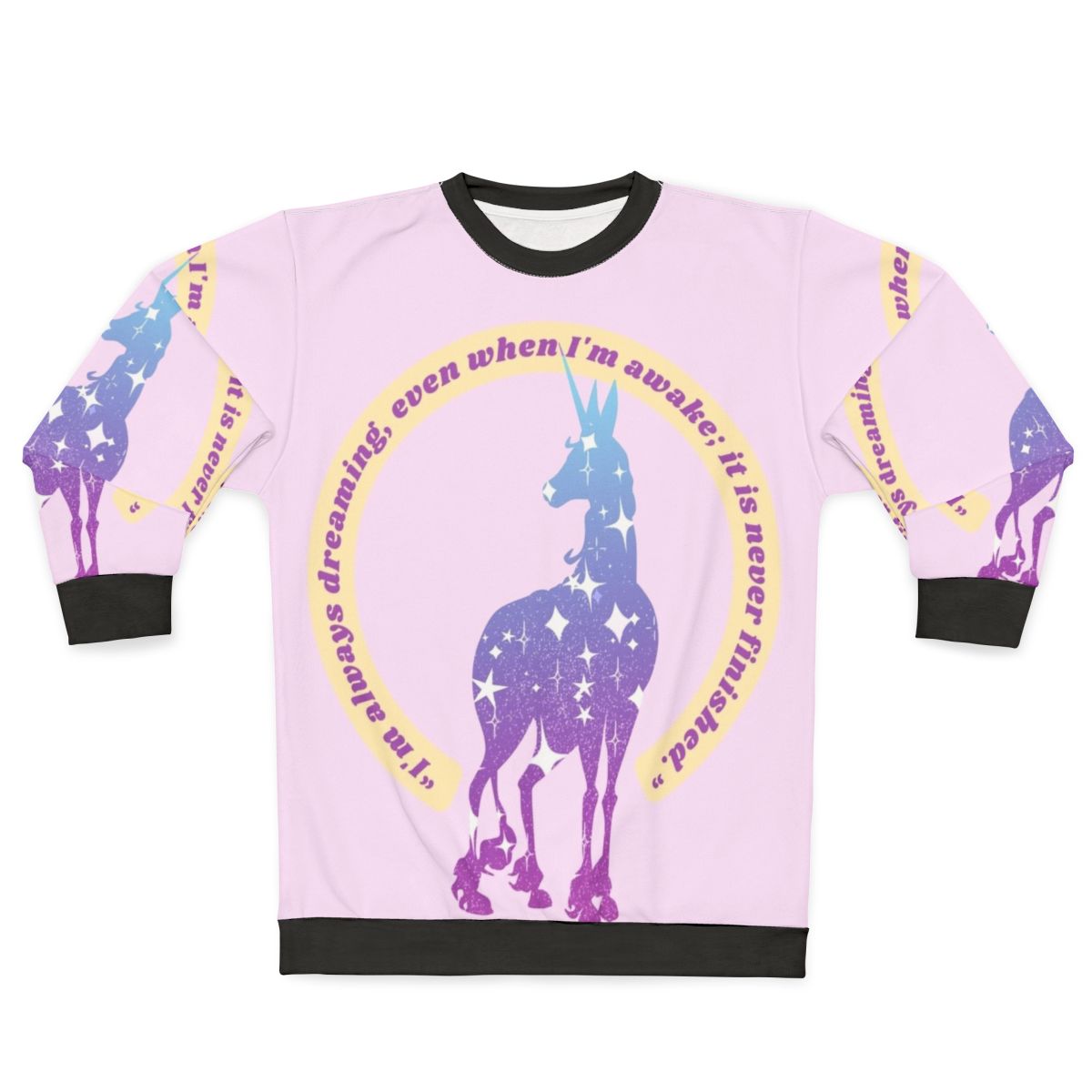 Magical "The Last Unicorn" inspired sparkle sweatshirt