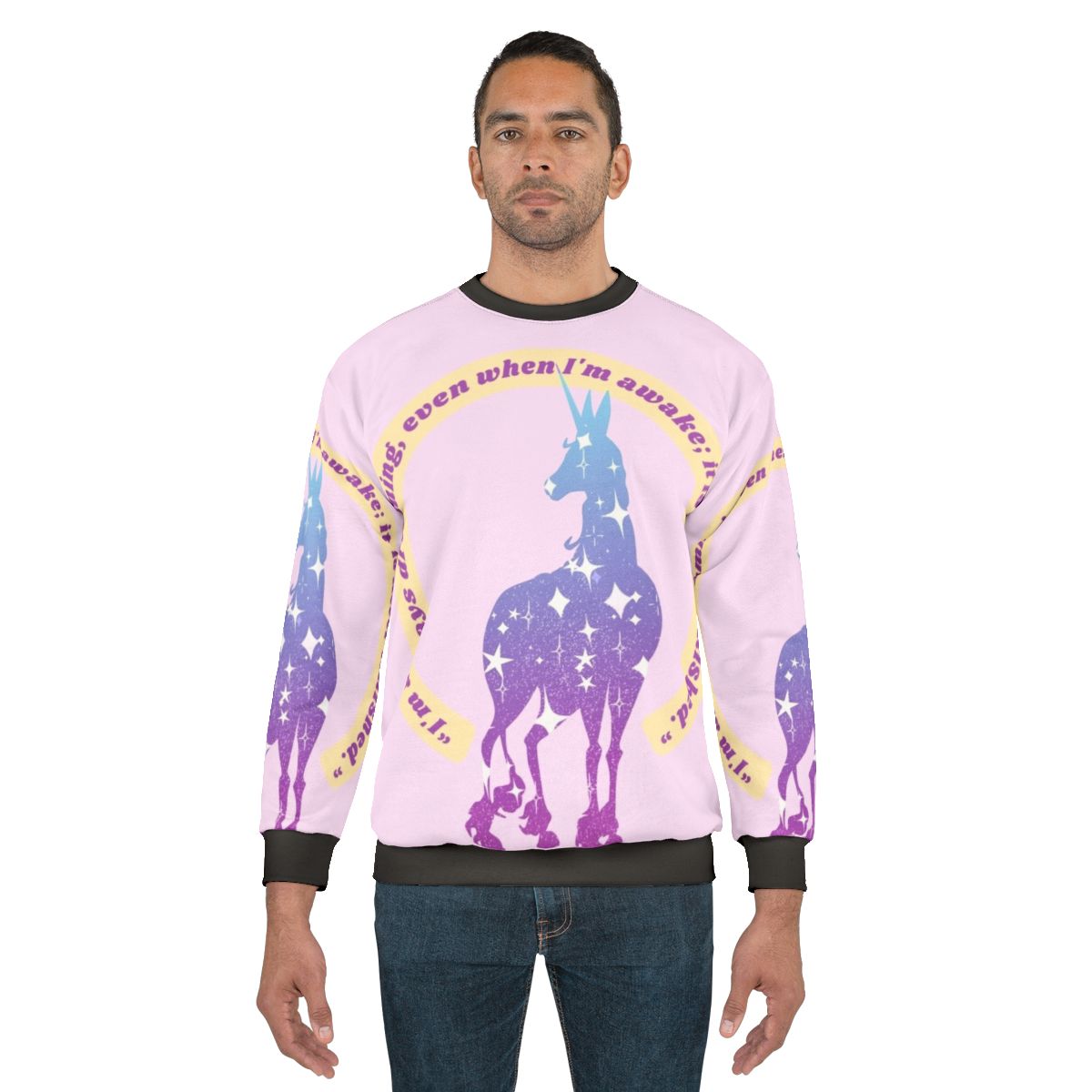 Magical "The Last Unicorn" inspired sparkle sweatshirt