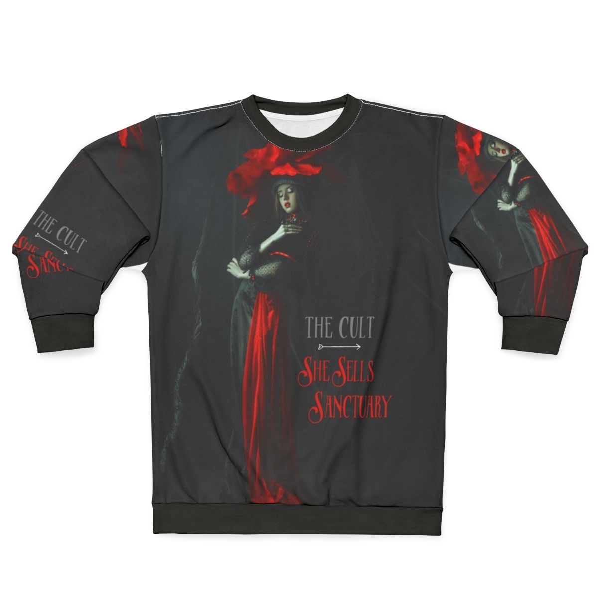 Sanctuary Sweatshirt featuring iconic 80s rock band The Cult