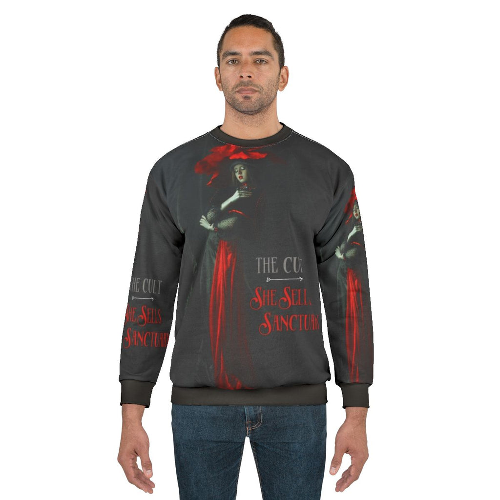 Sanctuary Sweatshirt featuring iconic 80s rock band The Cult