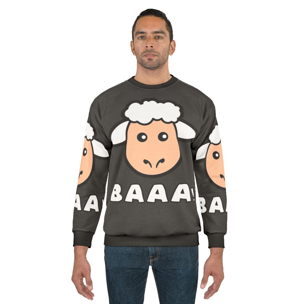 Legendary Sheep Sweatshirt Featuring Colorful Cartoon Farm Animals