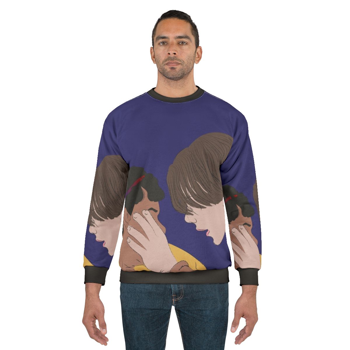 Young Royals Sweatshirt featuring minimal line art design of characters Edvin and Omar