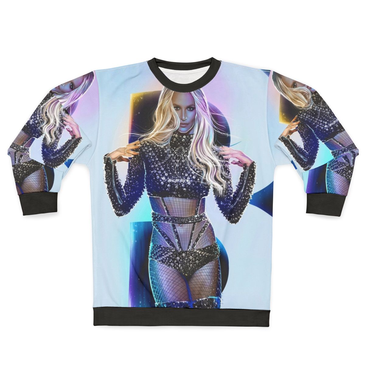 Shine holiday sweatshirt with music and pop-inspired design