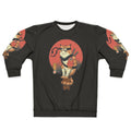 Shinobi cat sweatshirt featuring Japanese art and traditional design