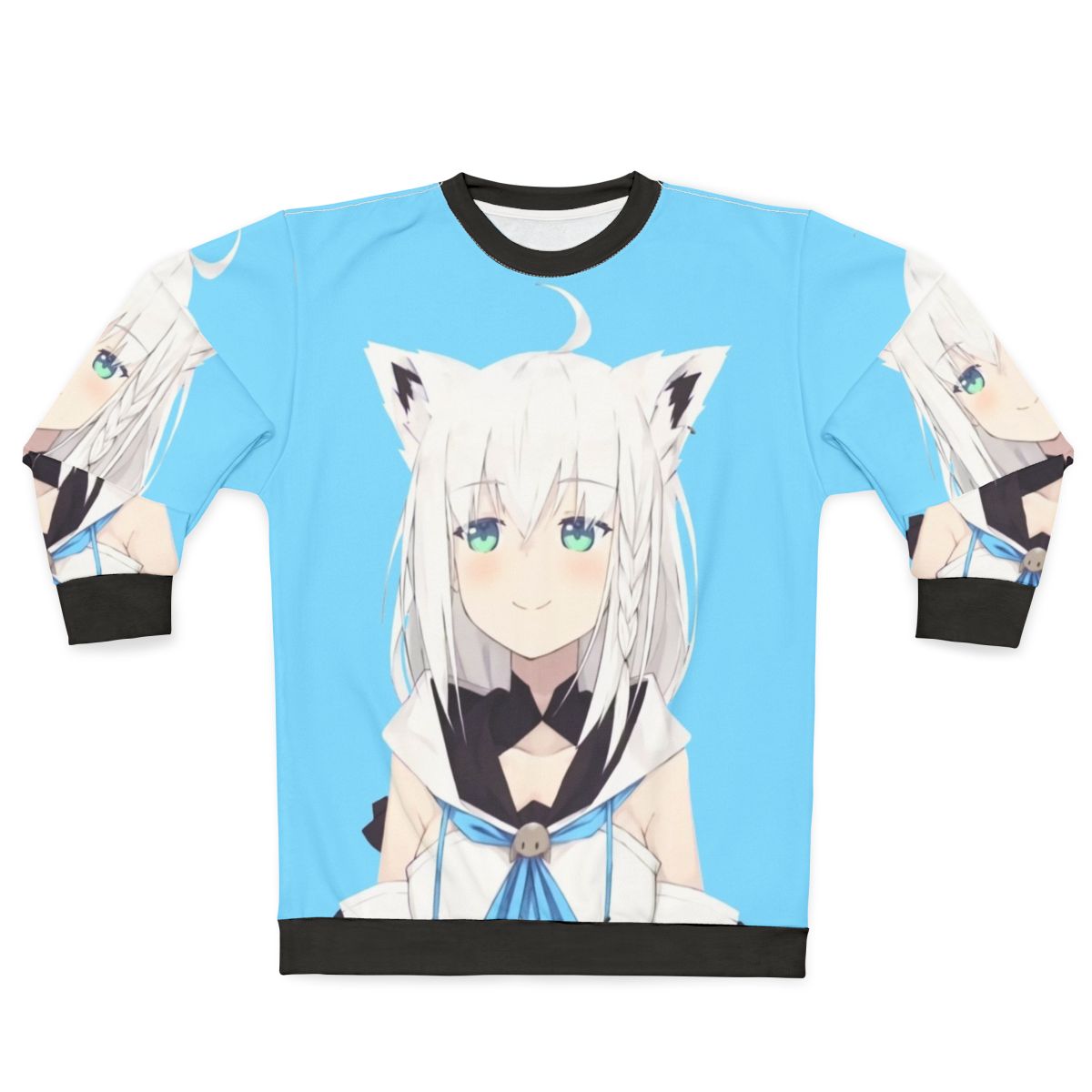 Hololive Shirakami Fubuki Smug Anime Sweatshirt