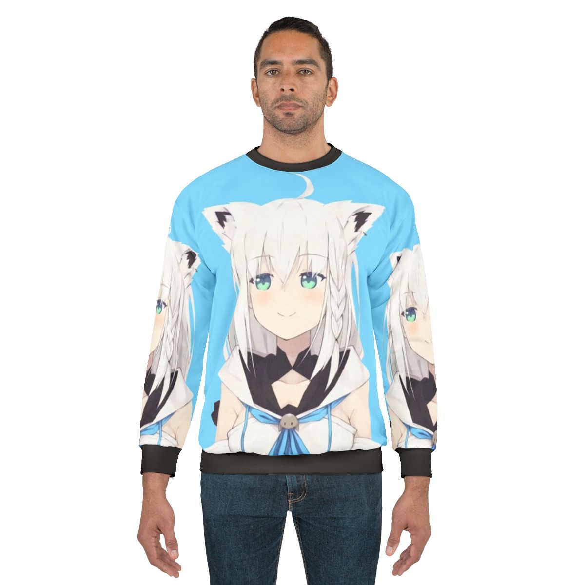 Hololive Shirakami Fubuki Smug Anime Sweatshirt