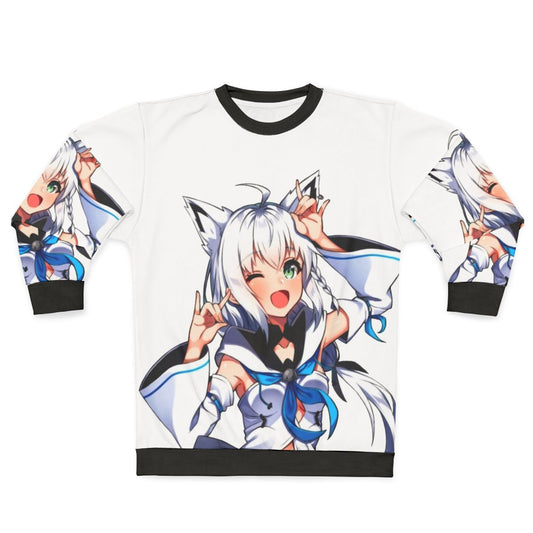 Shirakami Fubuki Hololive Virtual Youtuber Anime Sweatshirt