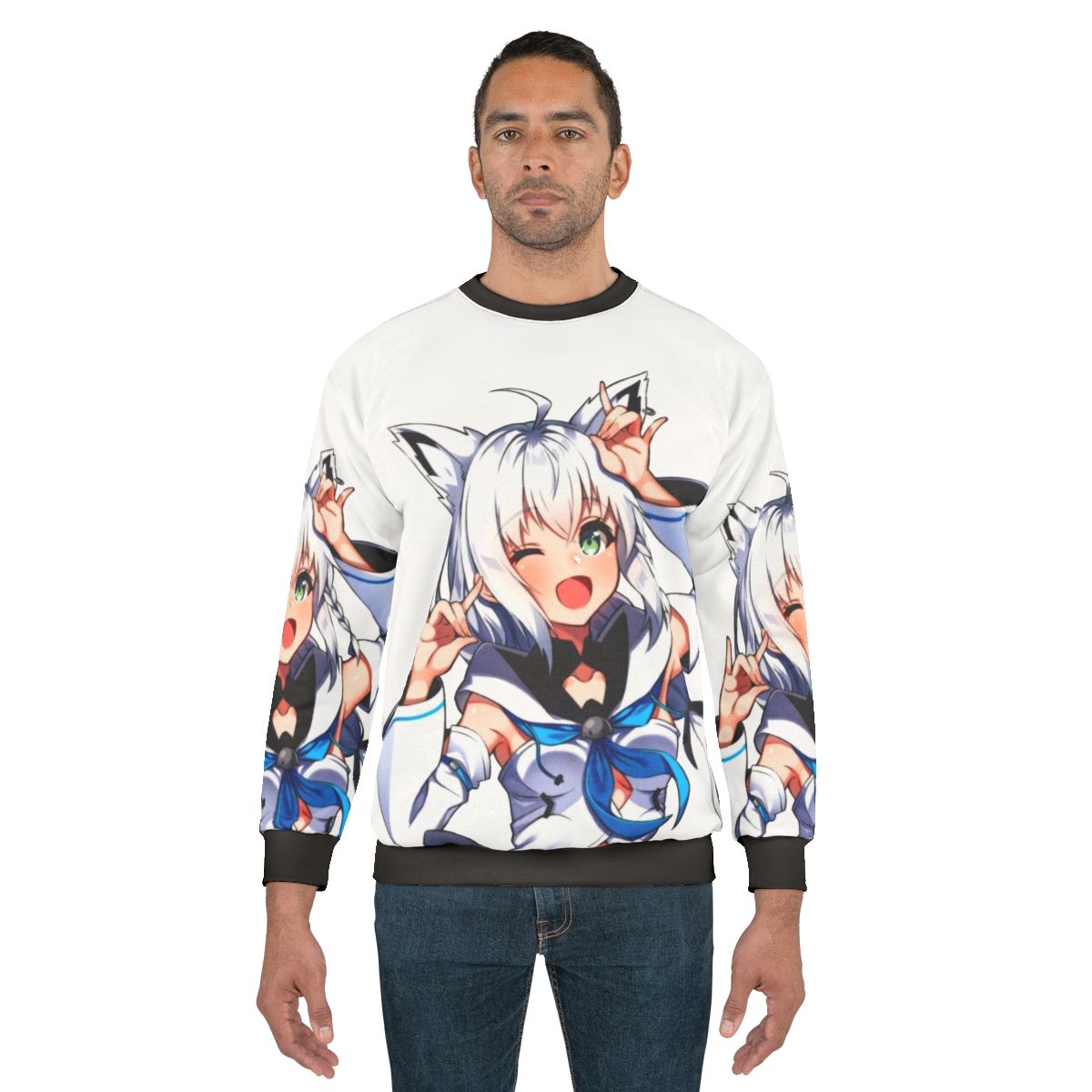 Shirakami Fubuki Hololive Virtual Youtuber Anime Sweatshirt