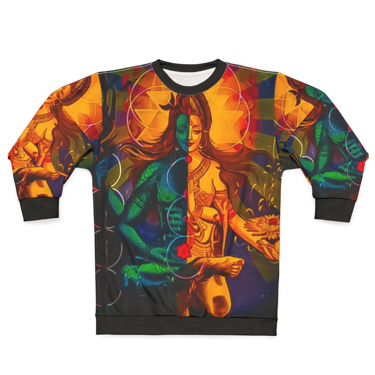 Hindu God Shiva and Goddess Parvati Spiritual Sweatshirt