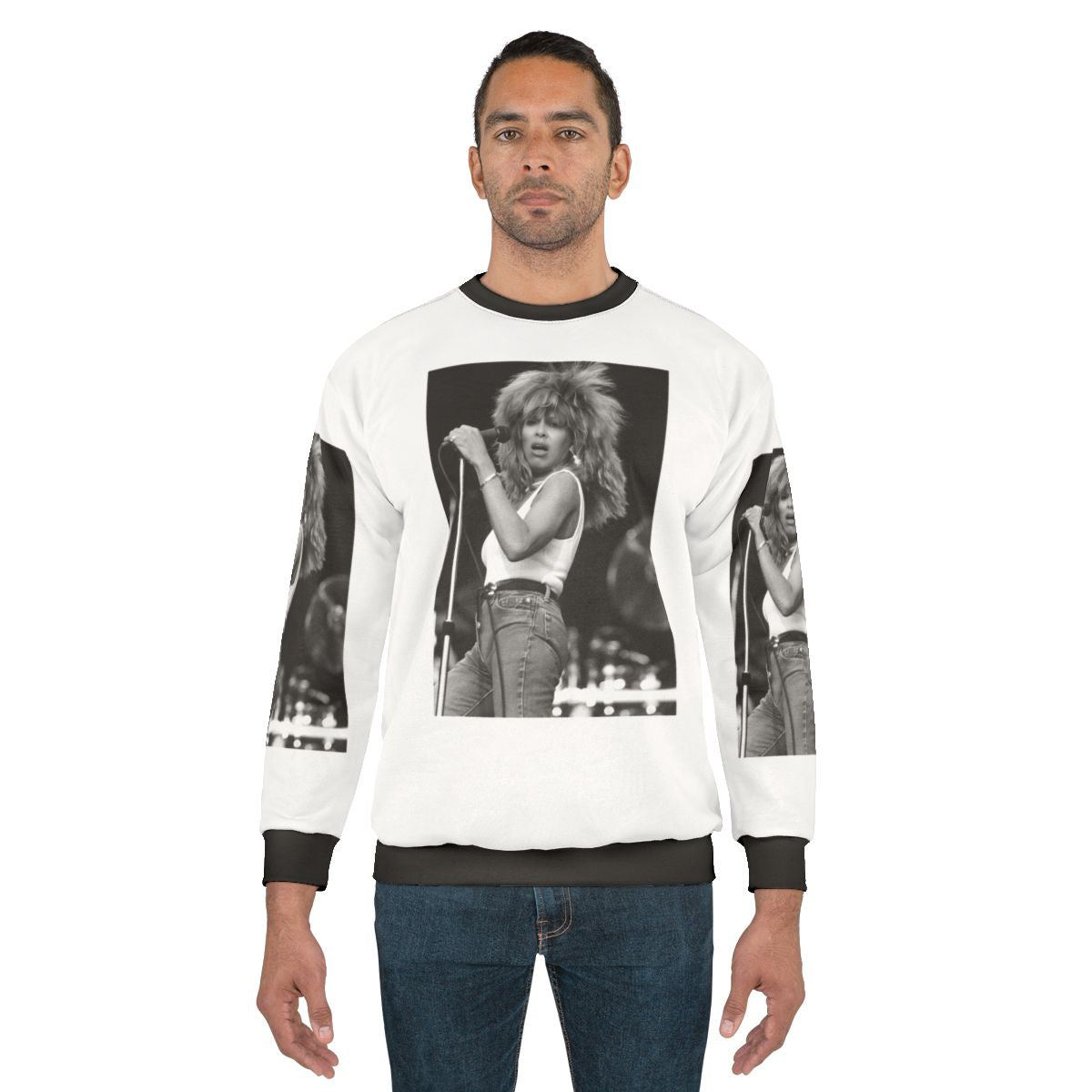 Vintage-style "Show Tina" sweatshirt featuring Ike Turner, the legendary music icon