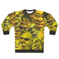 Shrek themed sweatshirt with Shrek, Donkey, and other characters