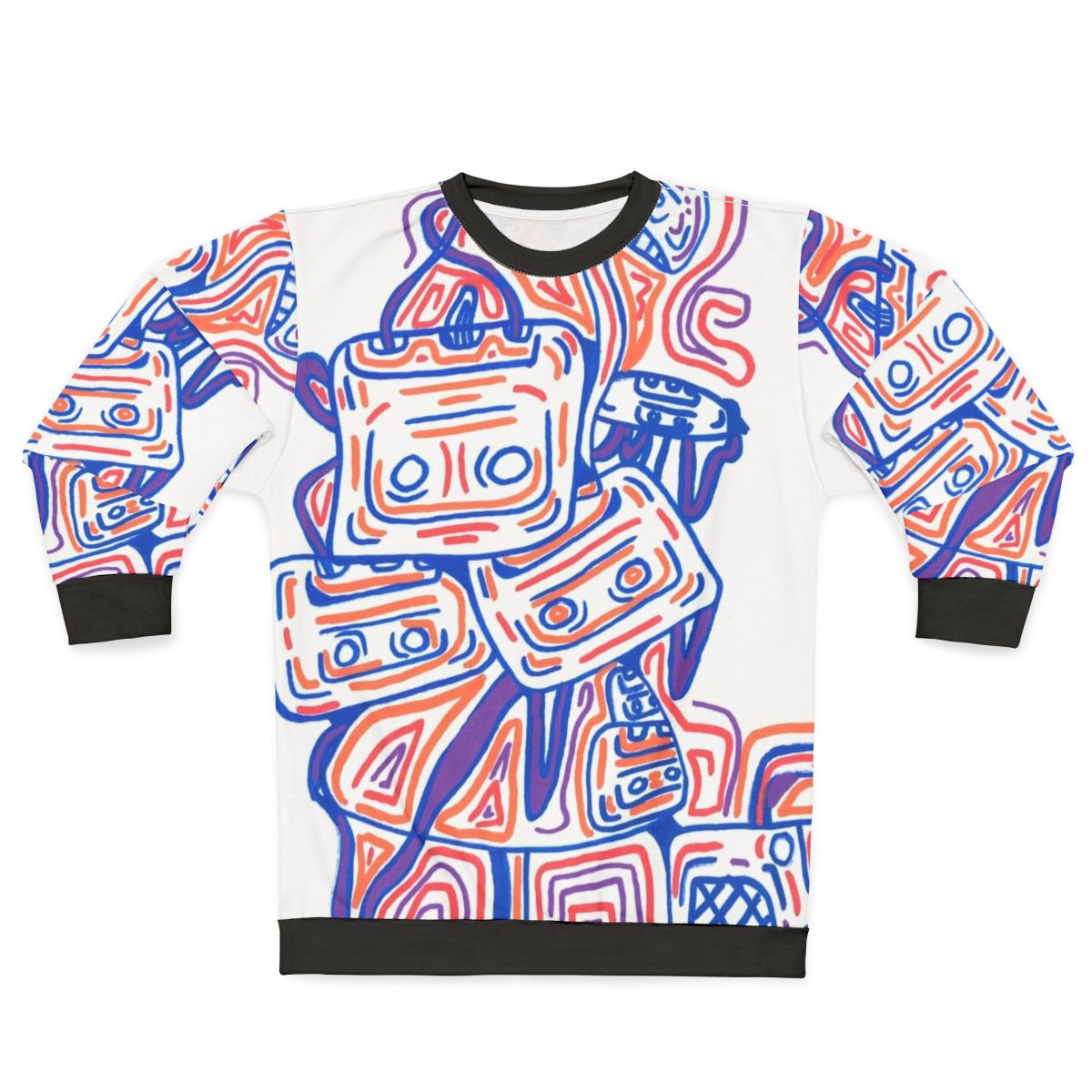 Retro Sikes Tapes Graphic Design Sweatshirt