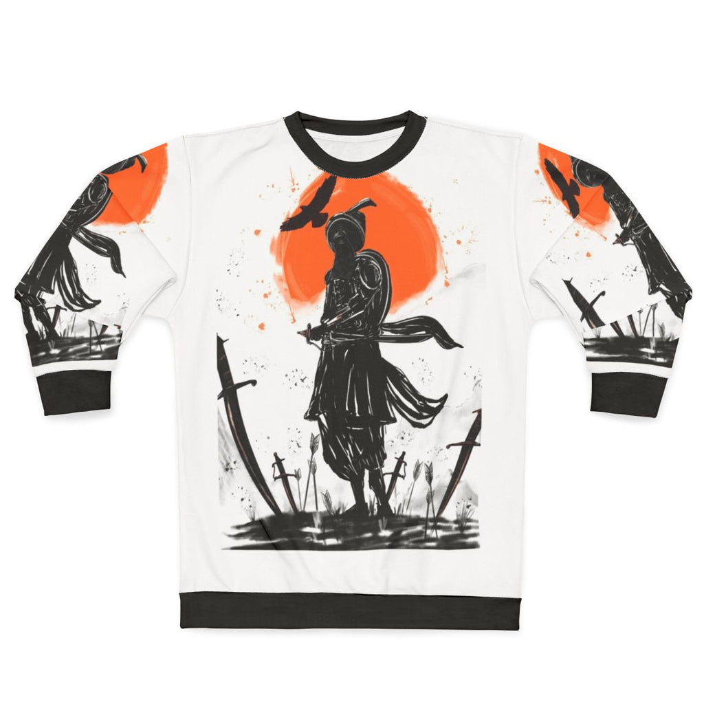 Sikh warrior sweatshirt featuring a digital illustration of a Sikh warrior
