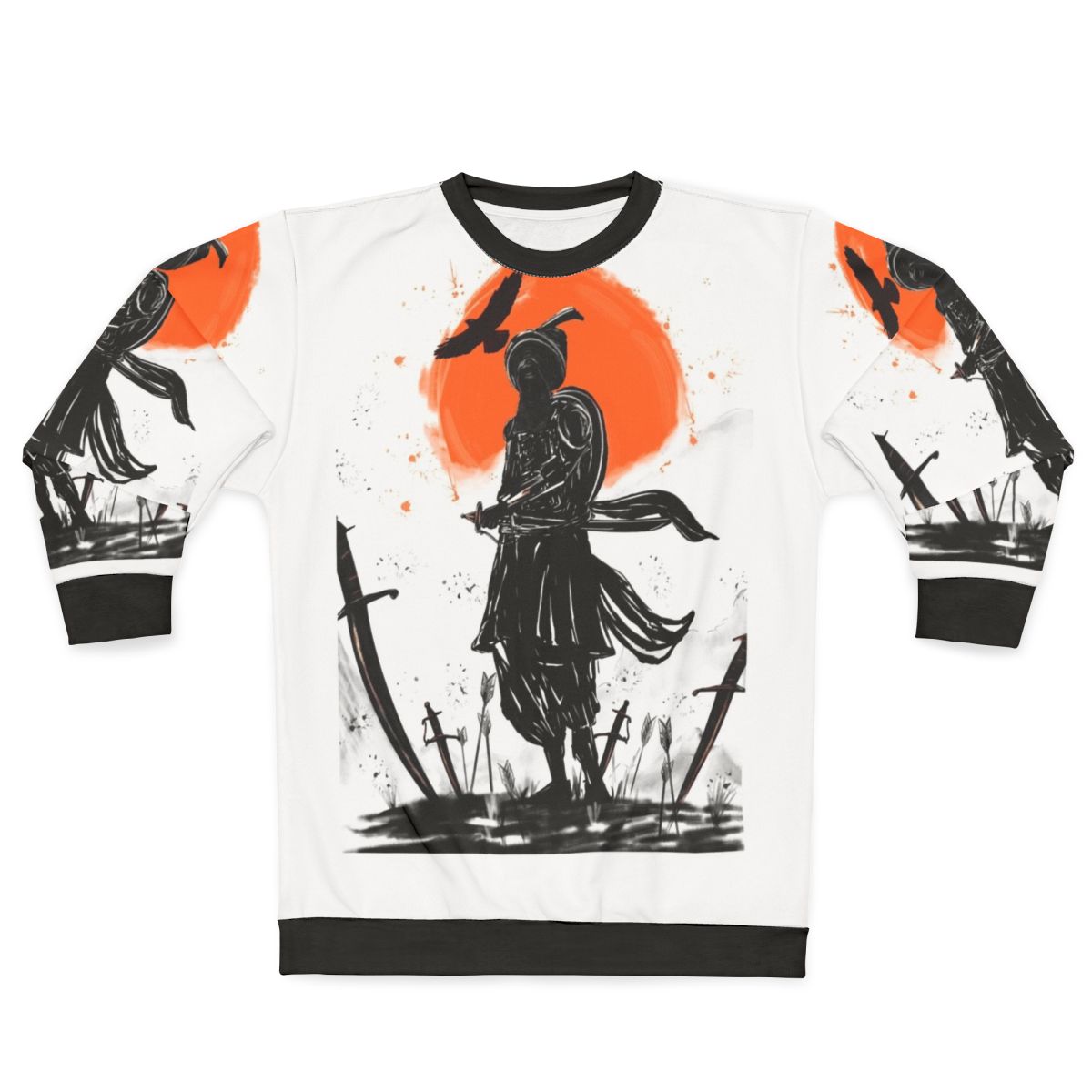 Sikh warrior sweatshirt featuring a digital illustration of a Sikh warrior